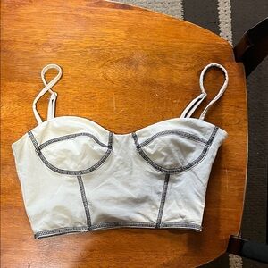 Princess Polly Women's Cream and black Bustier Top